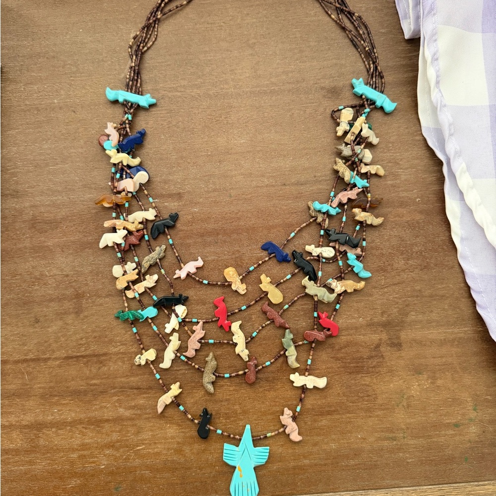 Zuni Inspired Animal Fetish Necklace